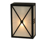 Meyda Lighting Whitewing 8" Blackwash Wall Sconce With Tundra Idalight Shade
