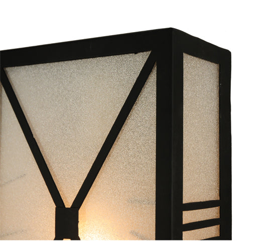 Meyda Lighting Whitewing 8" Blackwash Wall Sconce With Tundra Idalight Shade