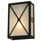 Meyda Lighting Whitewing 8" Blackwash Wall Sconce With Tundra Idalight Shade