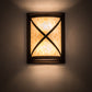 Meyda Lighting Whitewing 9" 2-Light Mahogany Bronze Wall Sconce With Beige Art Shade Glass