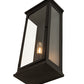 Meyda Lighting Whitman 10" Wrought Iron Wall Sconce With Clear Shade Glass