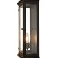 Meyda Lighting Whitman 10" Wrought Iron Wall Sconce With Clear Shade Glass