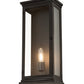 Meyda Lighting Whitman 10" Wrought Iron Wall Sconce With Clear Shade Glass