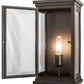 Meyda Lighting Whitman 202673 9" Old Wrought Iron Wall Sconce With Clear Shade Glass