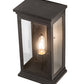 Meyda Lighting Whitman 202673 9" Old Wrought Iron Wall Sconce With Clear Shade Glass