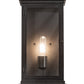 Meyda Lighting Whitman 202673 9" Old Wrought Iron Wall Sconce With Clear Shade Glass