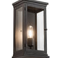 Meyda Lighting Whitman 202673 9" Old Wrought Iron Wall Sconce With Clear Shade Glass