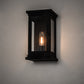 Meyda Lighting Whitman 7" Old Wrought Iron Wall Sconce With Clear Shade Glass