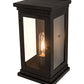 Meyda Lighting Whitman 7" Old Wrought Iron Wall Sconce With Clear Shade Glass