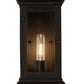 Meyda Lighting Whitman 7" Old Wrought Iron Wall Sconce With Clear Shade Glass