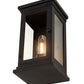 Meyda Lighting Whitman 7" Old Wrought Iron Wall Sconce With Clear Shade Glass