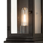 Meyda Lighting Whitman 7" Old Wrought Iron Wall Sconce With Clear Shade Glass