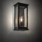 Meyda Lighting Whitman 9" Old Wrought Iron Wall Sconce With Clear Shade Glass