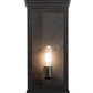 Meyda Lighting Whitman 9" Old Wrought Iron Wall Sconce With Clear Shade Glass