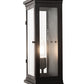 Meyda Lighting Whitman 9" Old Wrought Iron Wall Sconce With Clear Shade Glass