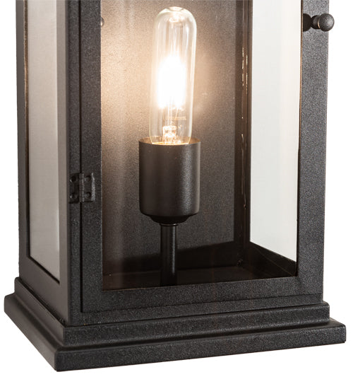 Meyda Lighting Whitman 9" Old Wrought Iron Wall Sconce With Clear Shade Glass