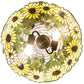 Meyda Lighting Wild Sunflower 16" 2-Light Mahogany Bronze Pendant Light With Stained Shade Glass