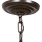 Meyda Lighting Wild Sunflower 16" 2-Light Mahogany Bronze Pendant Light With Stained Shade Glass