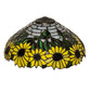 Meyda Lighting Wild Sunflower 16" Yellow & Green Shade Glass