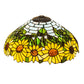 Meyda Lighting Wild Sunflower 16" Yellow & Green Shade Glass