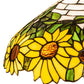 Meyda Lighting Wild Sunflower 16" Yellow & Green Shade Glass