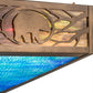 Meyda Lighting Wildlife 26" 4-Light Antique Copper Flush Mount Light With Multi-Colored Shade Glass