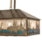 Meyda Lighting Wildlife 36" 8-Light Antique Copper Pendant Light With Multi-Colored Shade Glass