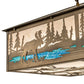Meyda Lighting Wildlife 36" 8-Light Antique Copper Pendant Light With Multi-Colored Shade Glass