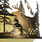 Meyda Lighting Wildlife 62" 10-Light Antique Copper Inverted Pendant Light With Botticino Idalight Shade Glass