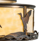 Meyda Lighting Wildlife at Dawn 18" 2-Light Antique Copper Flush Mount Light With Beige Art Shade Glass