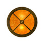 Meyda Lighting Wildlife at Dusk 19" 2-Light Antique Copper Semi-flush Mount Ceiling Light With Amber Mica Shade Glass