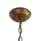 Meyda Lighting Wildlife at Dusk 22" 4-Light Antique Copper Inverted Pendant Light With Silver Mica Shade Glass