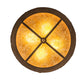 Meyda Lighting Wildlife at Dusk 22" 4-Light Dark Burnished Antique Copper Semi-flush Mount Light With Amber Mica Shade Glass