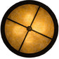 Meyda Lighting Wildlife at Dusk 24" 4-Light Textured Black Semi-flush Mount Light With Amber Mica Shade Glass