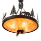 Meyda Lighting Wildlife at Dusk 30" 4-Light Textured Black Pendant Light With Ambra Siena Idalight Shade
