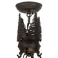 Meyda Lighting Wildlife at Dusk 30" 4-Light Textured Black Pendant Light With Ambra Siena Idalight Shade