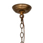 Meyda Lighting Wildlife at Dusk 34" 4-Light Antique Copper Inverted Pendant Light With Creme Carrara Idalight Shade