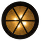 Meyda Lighting Wildlife at Dusk 34" 4-Light Textured Black Inverted Pendant Light With Amber Mica Shade Glass
