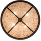 Meyda Lighting Wildlife at Dusk 36" 4-Light Oil Rubbed Bronze Semi-flush Mount Light With Silver Mica Shade Glass