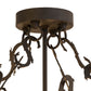 Meyda Lighting Wildlife at Dusk 36" 4-Light Oil Rubbed Bronze Semi-flush Mount Light With Silver Mica Shade Glass
