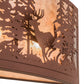 Meyda Lighting Wildlife at Dusk 36" 4-Light Rust Wall Sconce With Silver Mica Shade Glass