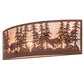 Meyda Lighting Wildlife at Dusk 36" 4-Light Rust Wall Sconce With Silver Mica Shade Glass