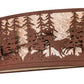 Meyda Lighting Wildlife at Dusk 36" 4-Light Rust Wall Sconce With Silver Mica Shade Glass