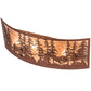 Meyda Lighting Wildlife at Dusk 36" 4-Light Rust Wall Sconce With Silver Mica Shade Glass