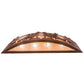 Meyda Lighting Wildlife at Dusk 36" 4-Light Rust Wall Sconce With Silver Mica Shade Glass