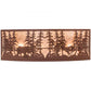 Meyda Lighting Wildlife at Dusk 36" 4-Light Rust Wall Sconce With Silver Mica Shade Glass
