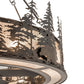Meyda Lighting Wildlife at Dusk 56" 15-Light Light Burnished Antique Copper Chandelier With Silver Mica Shade Glass and Fan