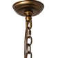 Meyda Lighting Wildlife at Dusk 62" 14-Light Dark Burnished Antique Copper Inverted Pendant Light With Amber Mica Shade Glass