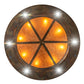 Meyda Lighting Wildlife at Dusk 62" 14-Light Dark Burnished Antique Copper Inverted Pendant Light With Amber Mica Shade Glass