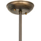 Meyda Lighting Wildlife at Dusk 9" Light Burnished Antique Copper Mini Pendant Light With Silver Mica Shade Glass